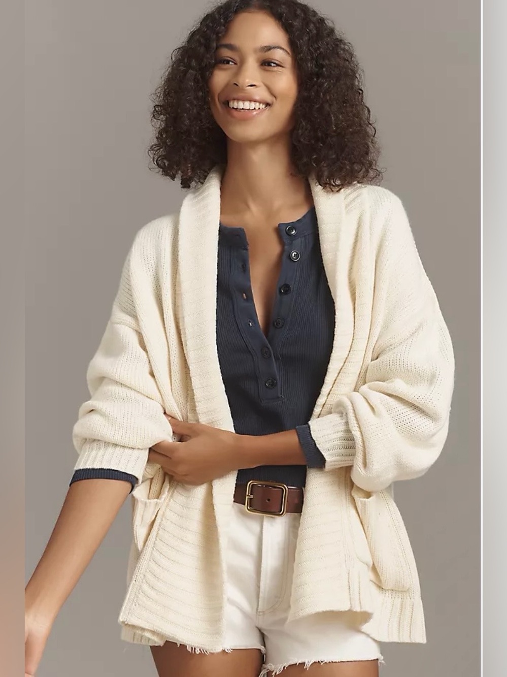 Anthropologie Slouchy Knit Cardigan Sweater One Size NWT